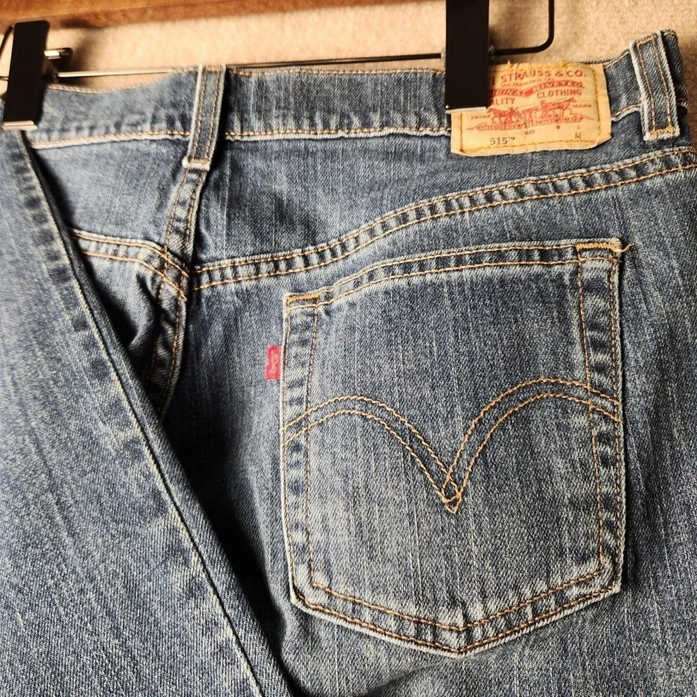 Levi Strauss‎ 515 Y2K Bootcut Jeans Blue Denim W34 L32 Medium Wash